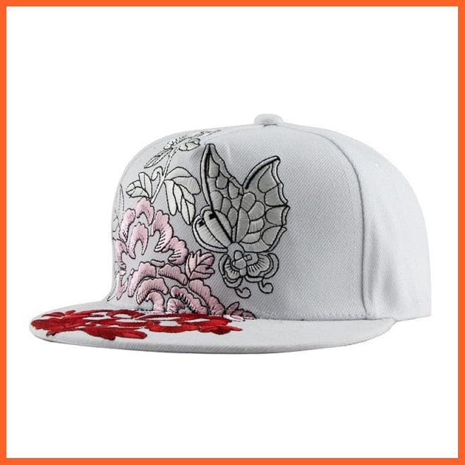 Unisex Cotton Embroidery Flat Brim Baseball Cap | Snapback Adjustable Cap For Summer | Cool Hip Hop Caps | whatagift.com.au.