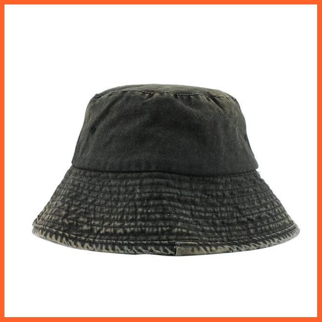 Washed Cotton Denim Sun Hat For Women | Floppy Outdoor Cap Wide Brim Beach Bucket Hats | whatagift.com.au.