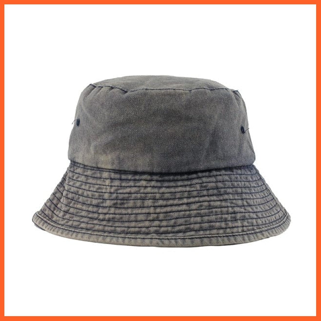 Washed Cotton Denim Sun Hat For Women | Floppy Outdoor Cap Wide Brim Beach Bucket Hats | whatagift.com.au.