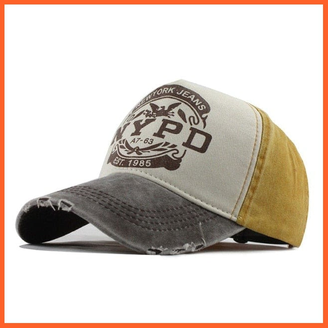 Unisex Washed Cotton Printed Baseball Cap | Snapback Adjustable Cap For Summer | Cool Hip Hop Caps | whatagift.com.au.