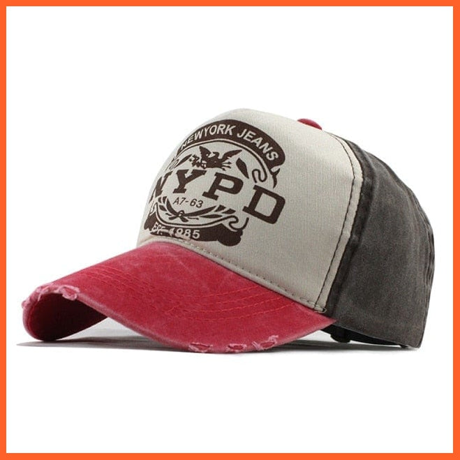 Unisex Washed Cotton Printed Baseball Cap | Snapback Adjustable Cap For Summer | Cool Hip Hop Caps | whatagift.com.au.