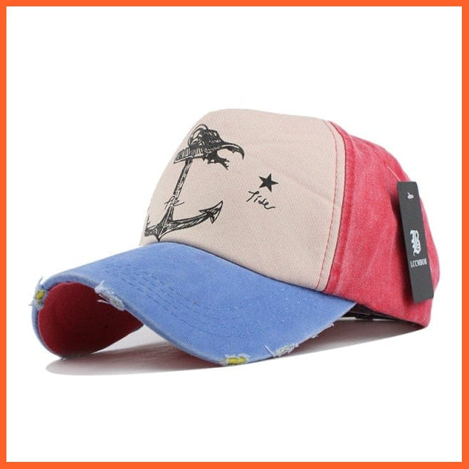 Unisex Washed Cotton Printed Baseball Cap | Snapback Adjustable Cap For Summer | Cool Hip Hop Caps | whatagift.com.au.
