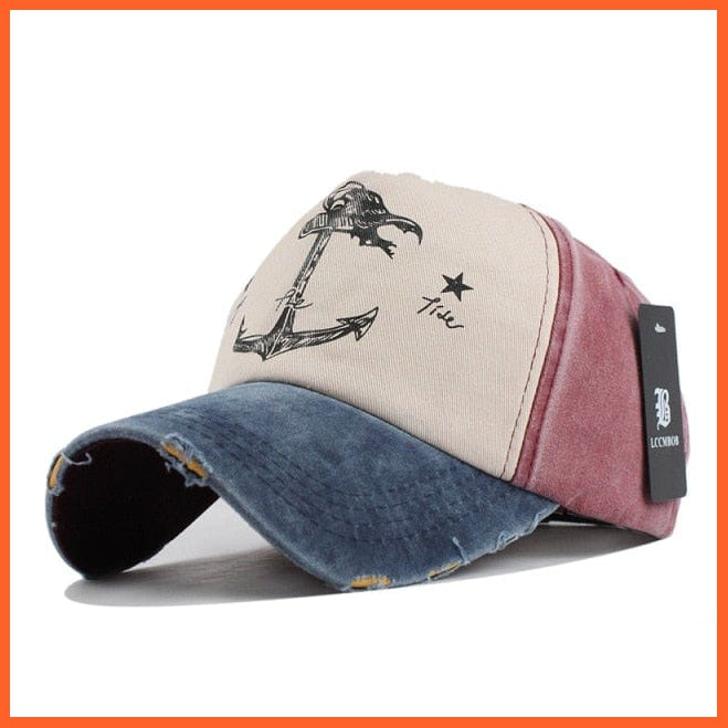 Unisex Washed Cotton Printed Baseball Cap | Snapback Adjustable Cap For Summer | Cool Hip Hop Caps | whatagift.com.au.