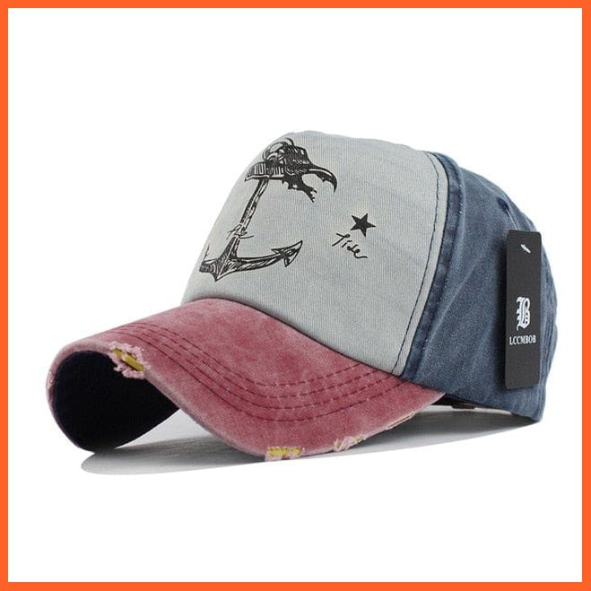 Unisex Washed Cotton Printed Baseball Cap | Snapback Adjustable Cap For Summer | Cool Hip Hop Caps | whatagift.com.au.