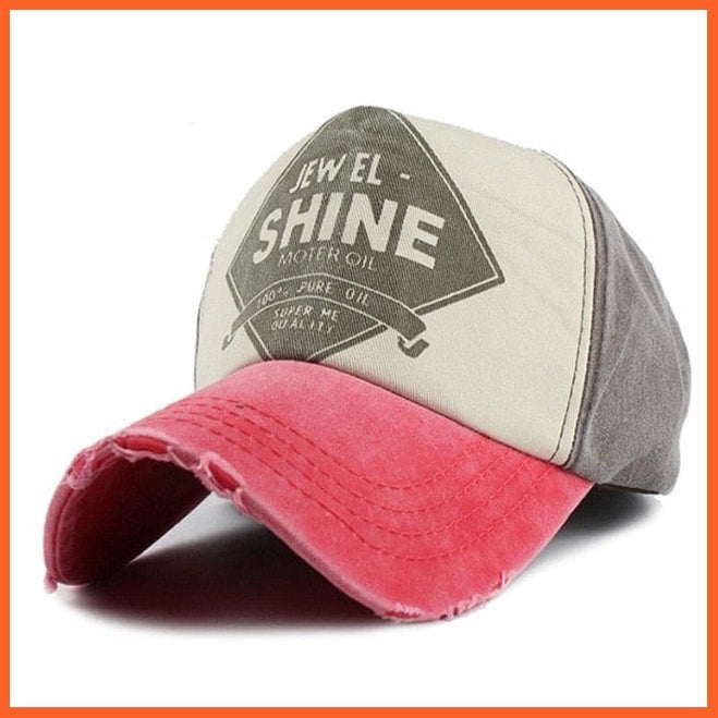 Unisex Washed Cotton Printed Baseball Cap | Snapback Adjustable Cap For Summer | whatagift.com.au.