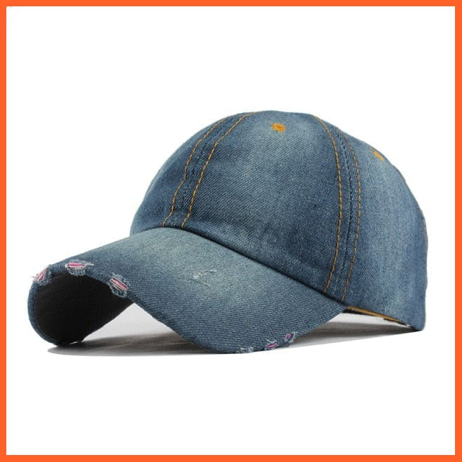 Unisex Cotton Denim Baseball Cap | Snapback Adjustable Cap For Summer | Cool Hip Hop Caps | whatagift.com.au.