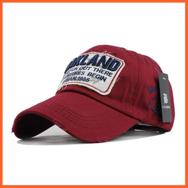 Unisex Washed Cotton Printed Baseball Cap | Snapback Adjustable Hats For Summer | Cool Hip Hop Caps | whatagift.com.au.
