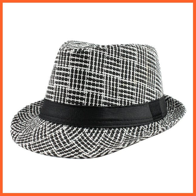 Trendy Unisex Side Fedora Trilby Gangster Cap | Summer Beach Sun Straw Panama Hat | whatagift.com.au.