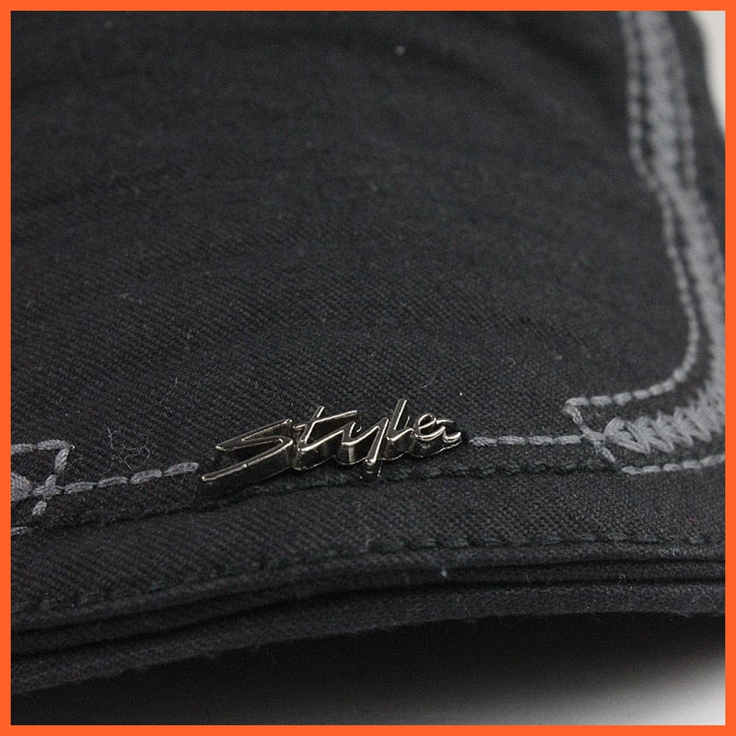 Cotton Berets Caps For Men | Grid Embroidery Casquette Cap For Autumn | whatagift.com.au.