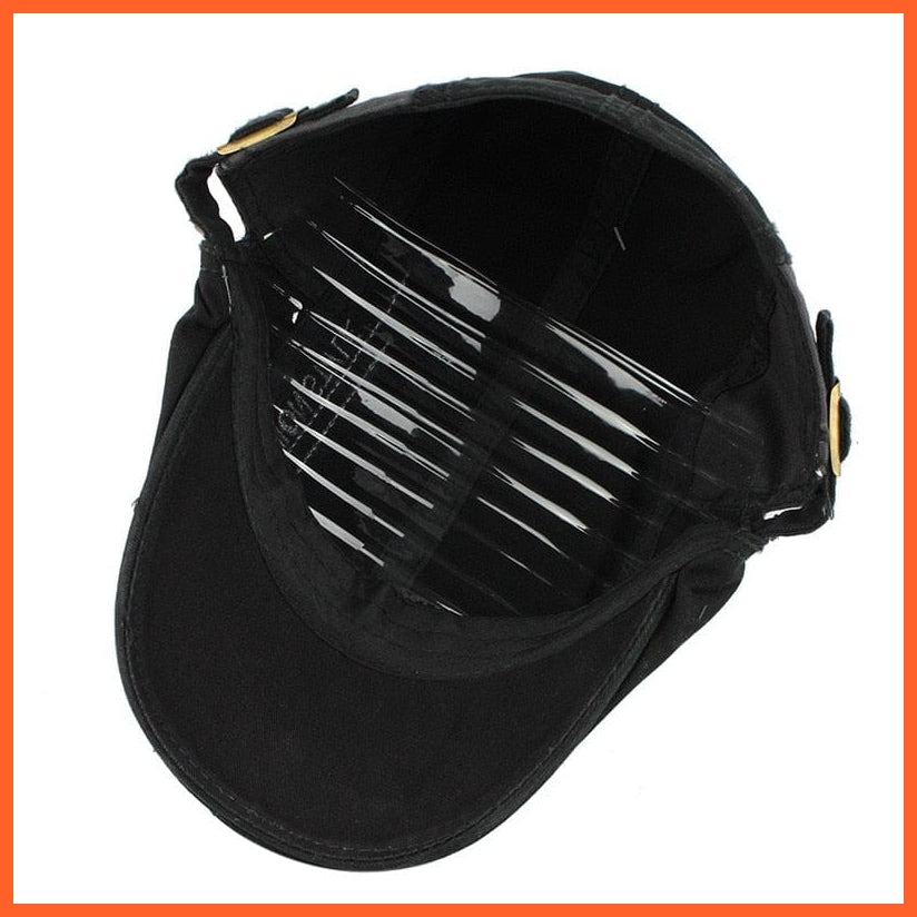 Cotton Berets Caps For Men | Grid Embroidery Casquette Cap For Autumn | whatagift.com.au.