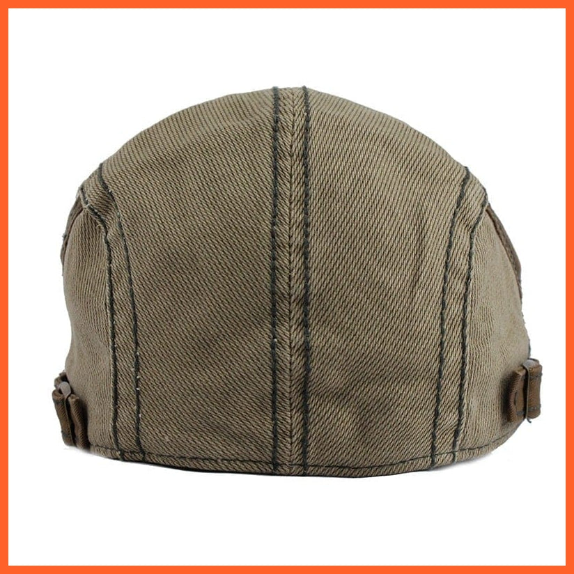 [Flb] Spring And Autumn Vintage Simple Solid Unisex Solid Beret Buckle Flat Caps Warmer Berets Leisure Hat For Womens Mens | whatagift.com.au.