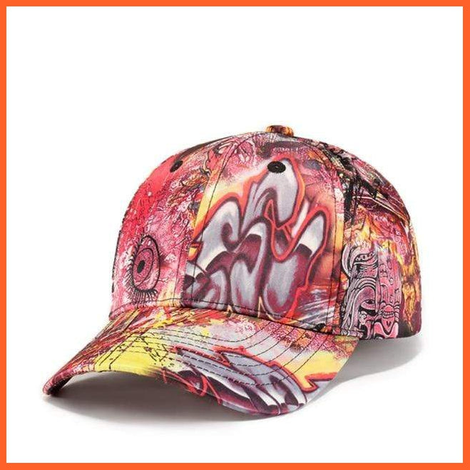 Graffiti Printed Baseball Hip Hop Hats Unisex Adjustable Sports Caps | Men Women Graffiti Hip-Hop Caps | whatagift.com.au.