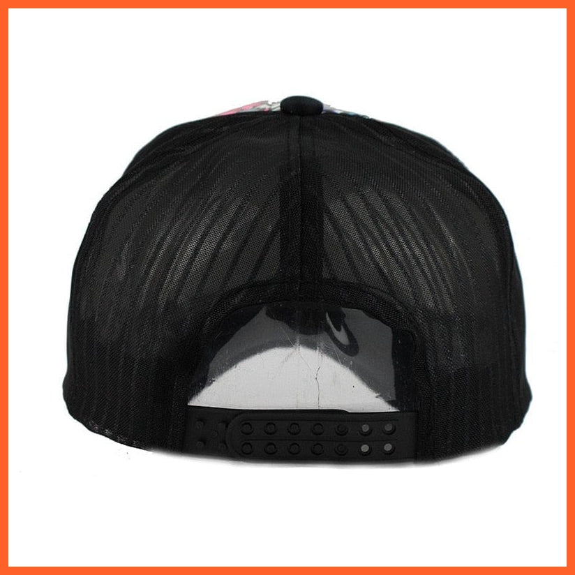 Unisex Cotton Colorful Printed Mesh Cap | Snapback Adjustable Breathable Caps For Summer | Cool Hip Hop Caps | whatagift.com.au.