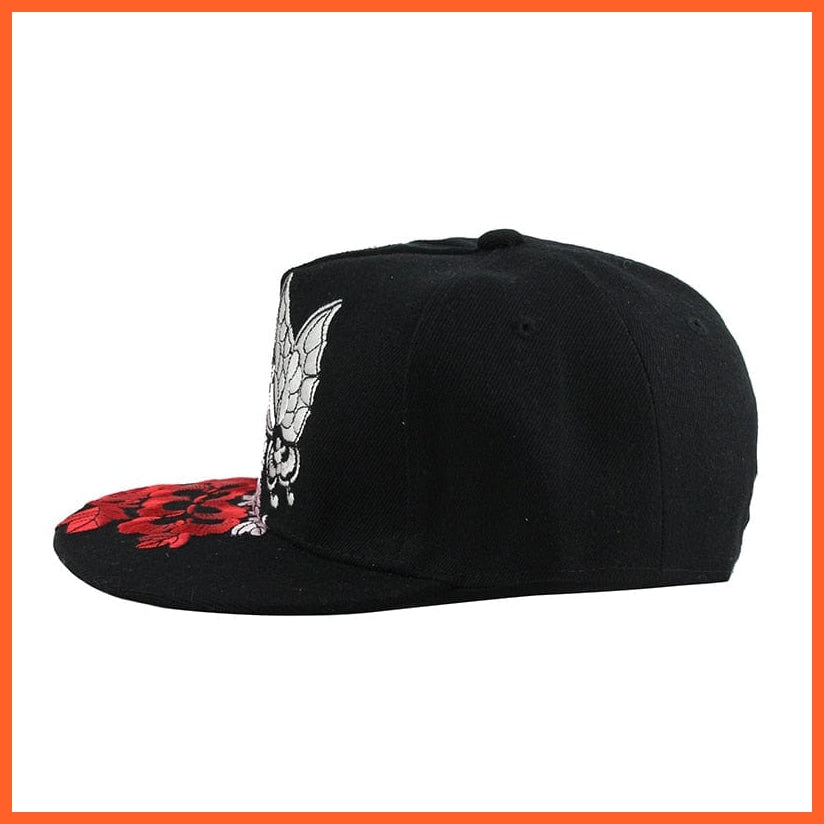 Unisex Cotton Embroidery Flat Brim Baseball Cap | Snapback Adjustable Cap For Summer | Cool Hip Hop Caps | whatagift.com.au.