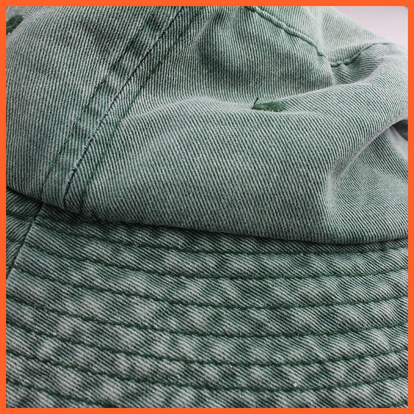 Washed Cotton Denim Sun Hat For Women | Floppy Outdoor Cap Wide Brim Beach Bucket Hats | whatagift.com.au.