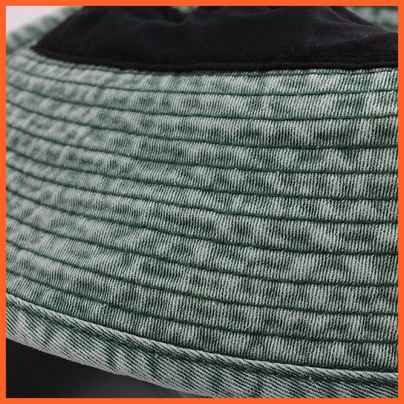 Washed Cotton Denim Sun Hat For Women | Floppy Outdoor Cap Wide Brim Beach Bucket Hats | whatagift.com.au.
