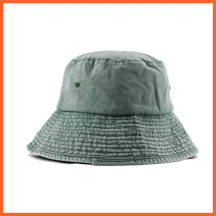 Washed Cotton Denim Sun Hat For Women | Floppy Outdoor Cap Wide Brim Beach Bucket Hats | whatagift.com.au.