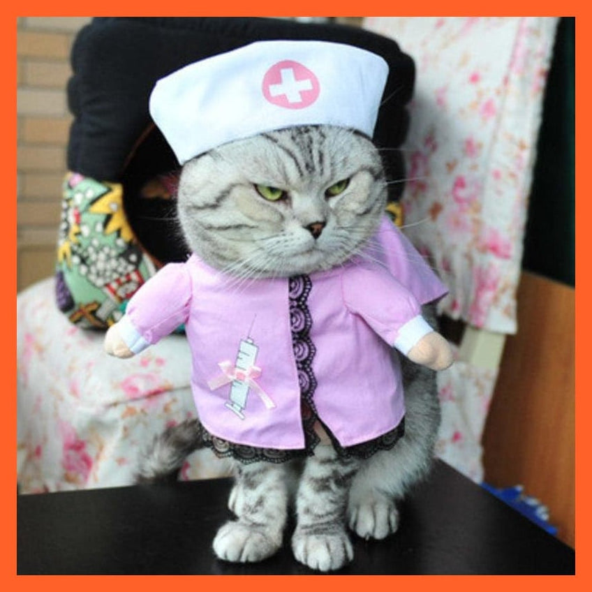 whatagift.com.au Cat Apparel Funny Cat & Small Dog Clothes | Doctor Police Nurse Sailor Costume