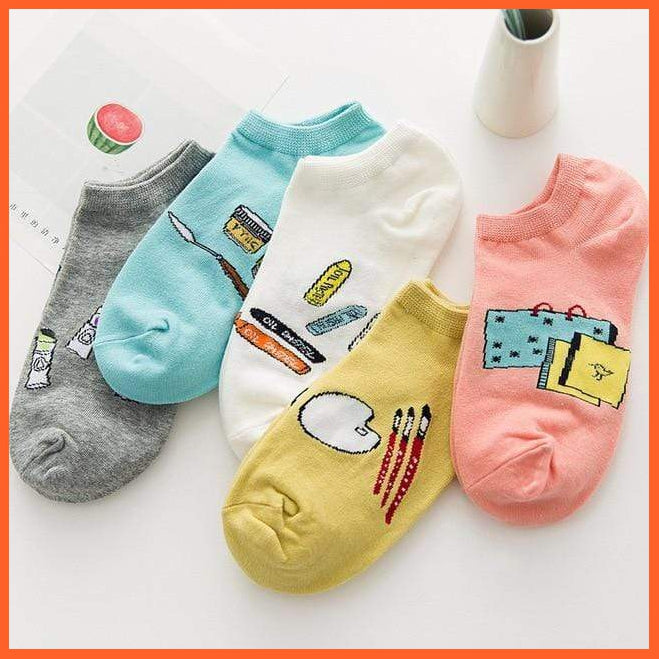 Cute Cat Socks - Ankle Socks Set Of 5 | whatagift.com.au.