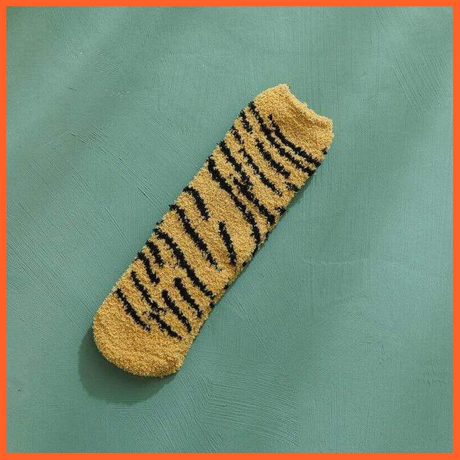 Cat Design Socks - Warm Pair Of Fleece Socks | whatagift.com.au.