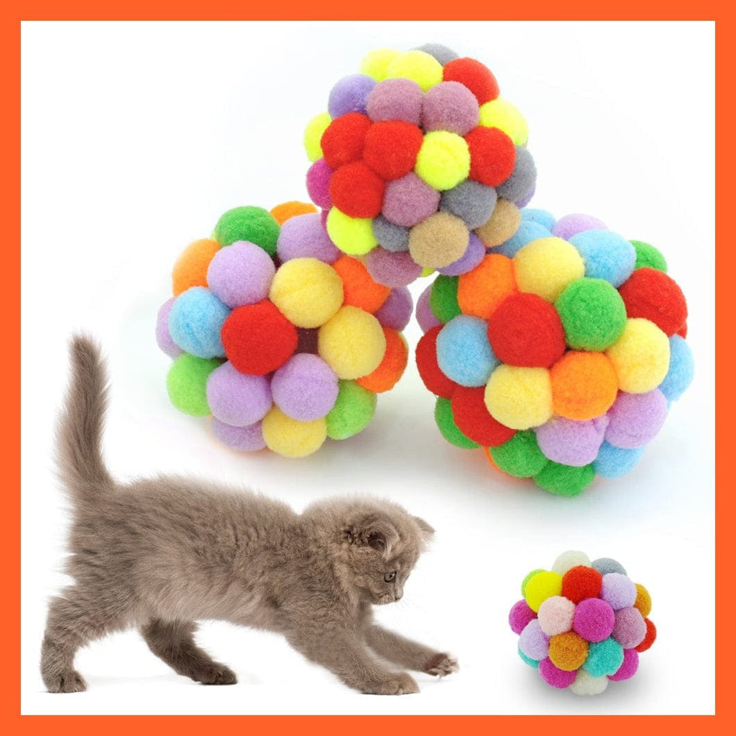 whatagift.com.au Cat Toys Interactive Cat Funny Pet Kitten Chewing Play Ball | Catnip Scratch Bell Toys