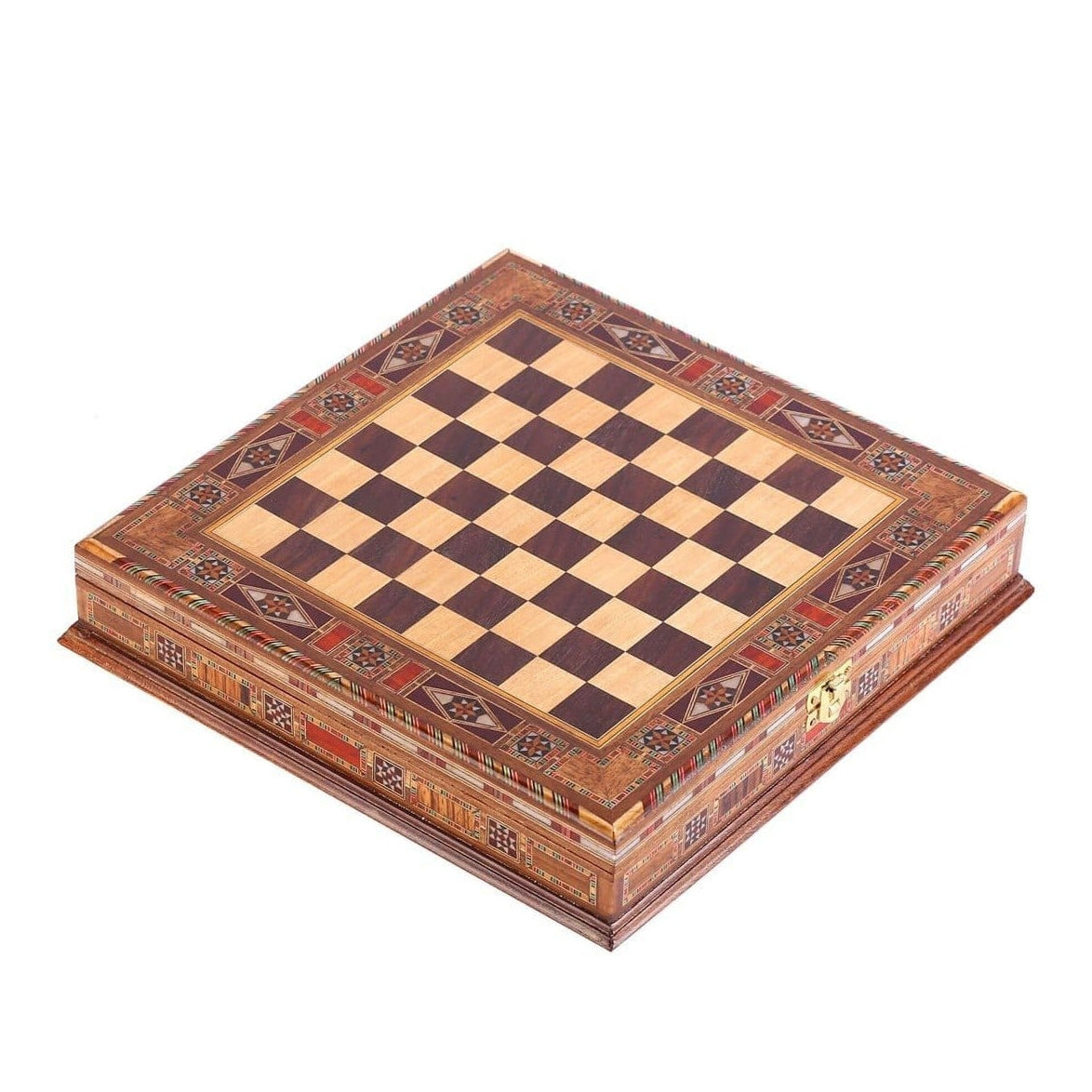 Antique Copper Roman Chess Pieces With Natural Wood Chess Board | Storage In Board | whatagift.com.au.