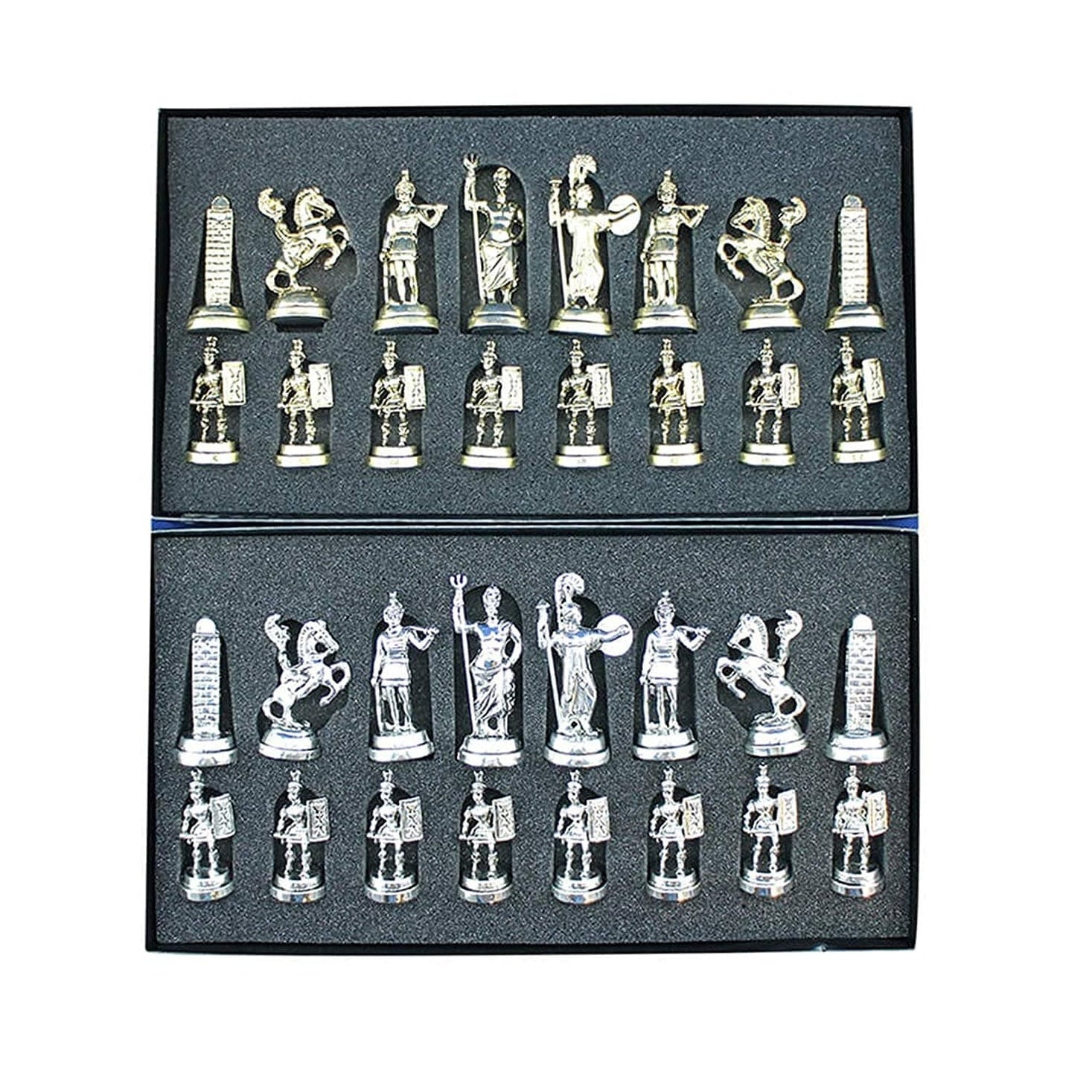 Fine Finish Antique Chess Board | Marble Look Board | Antique Roman Chess Pieces | whatagift.com.au.