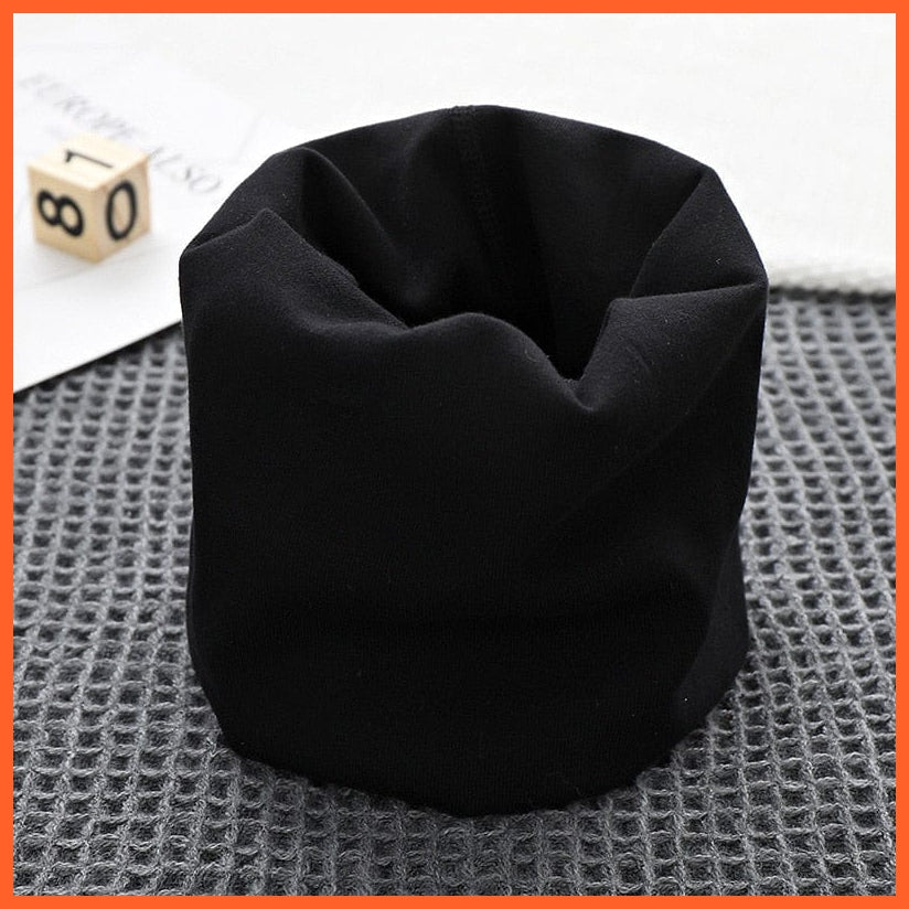 whatagift.com.au Children's Scarf black / China New Cotton Baby Scarf | Children O Neck Ring Scarves