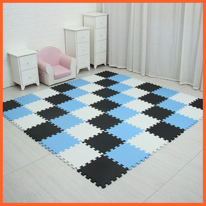 whatagift.com.au China / White Black Blue / 12 pieces EVA Foam Play Puzzle Mat for kids