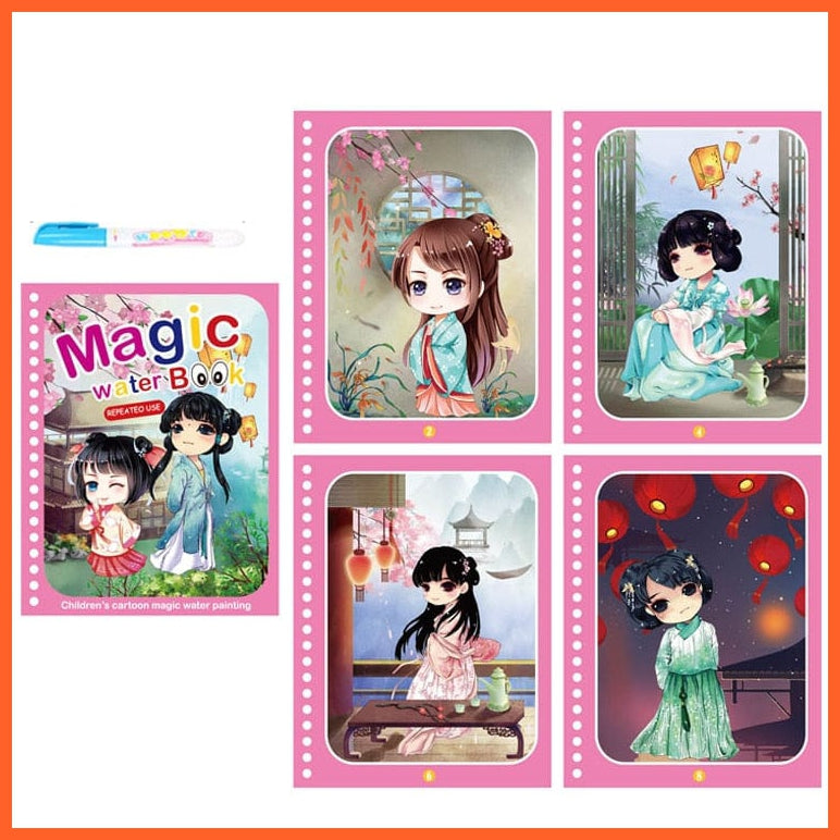 whatagift.com.au Chinese Girl Reusable Water Color Book For Children