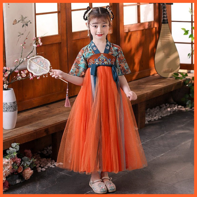 whatagift.com.au Chinese Style Dress Chinese Style Folk-custom Patchwork V-Neck Ankle-Length Dresses