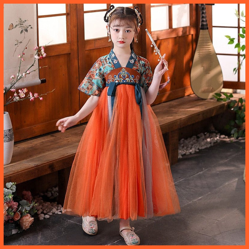 whatagift.com.au Chinese Style Dress Chinese Style Folk-custom Patchwork V-Neck Ankle-Length Dresses