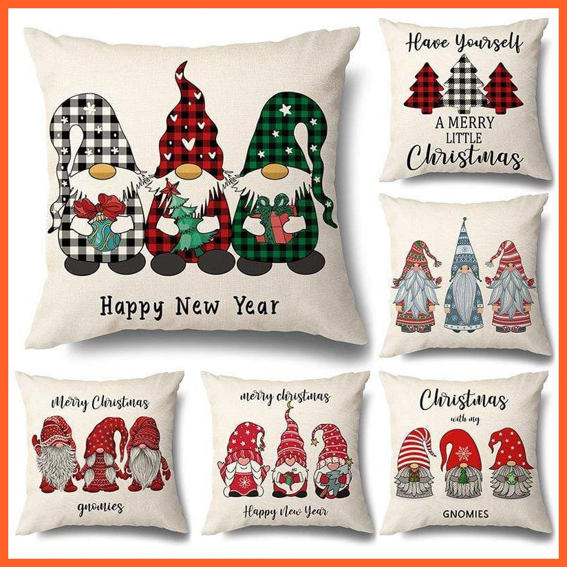 Christmas Pillowcase Flax Elk Pillowcase | Christmas Pillow Cushion Cover | whatagift.com.au.