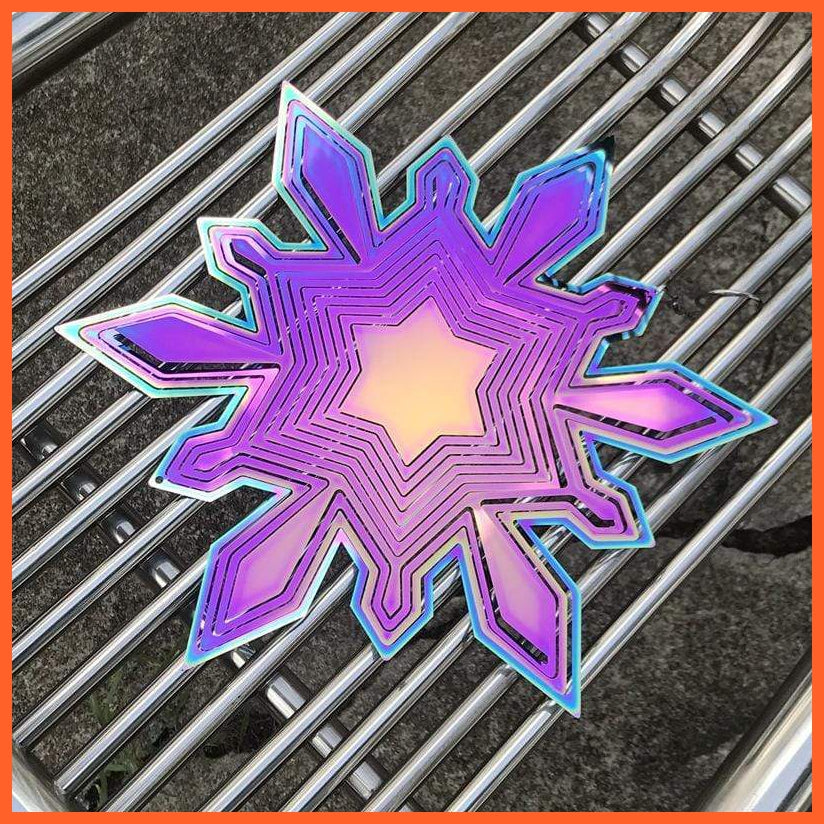 Stainless Steel Christmas-Themed Snowflake Wind To Wind Chimes Hanging Ornaments | whatagift.com.au.