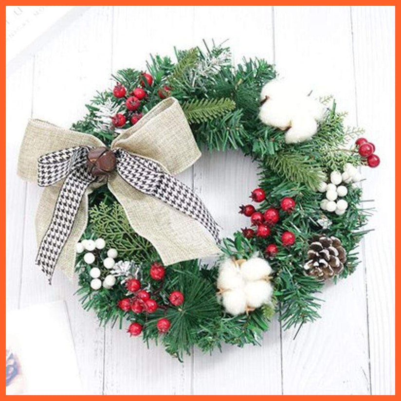 Christmas Door Wreath | Christmas Decoration Artificial Garland Wreaths For Home | whatagift.com.au.