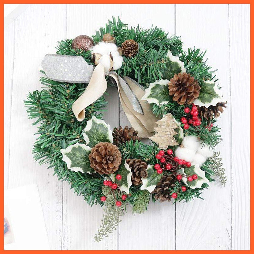 Christmas Door Wreath | Christmas Decoration Artificial Garland Wreaths For Home | whatagift.com.au.
