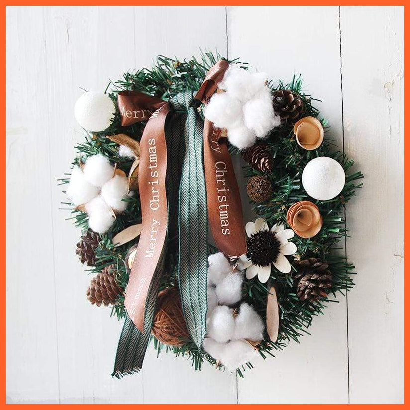 Christmas Door Wreath | Christmas Decoration Artificial Garland Wreaths For Home | whatagift.com.au.