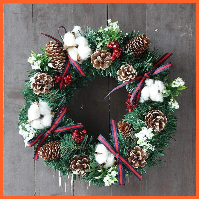 Christmas Door Wreath | Christmas Decoration Artificial Garland Wreaths For Home | whatagift.com.au.