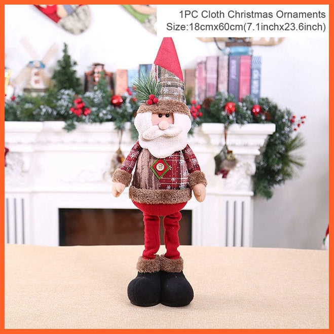 whatagift.com.au Christmas Doll 4 Merry Christmas Decorations For Home Santa Claus | Snowman Doll Christmas Ornaments