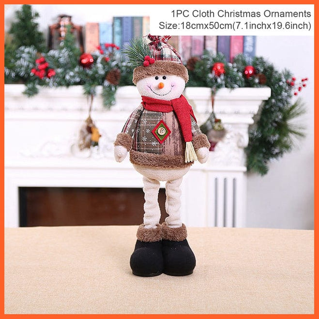 whatagift.com.au Christmas Doll 5 Merry Christmas Decorations For Home Santa Claus | Snowman Doll Christmas Ornaments