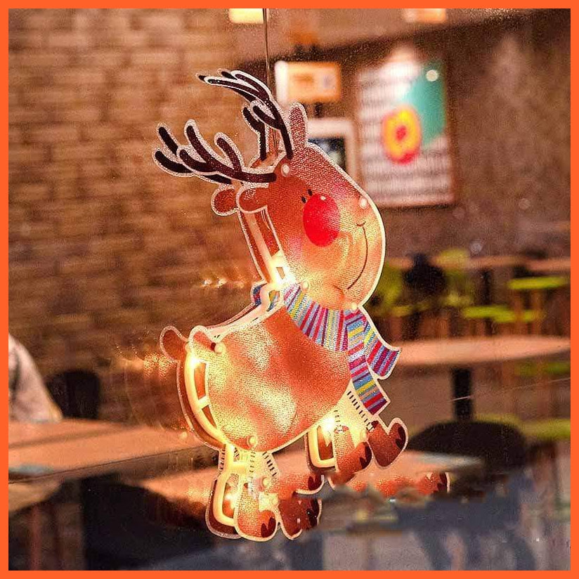 Outdoor Christmas Silhouette Lights | Led Christmas Tree Window Curtain Lights With Suction Cup For Christmas Party | whatagift.com.au.