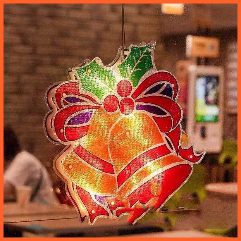 Outdoor Christmas Silhouette Lights | Led Christmas Tree Window Curtain Lights With Suction Cup For Christmas Party | whatagift.com.au.
