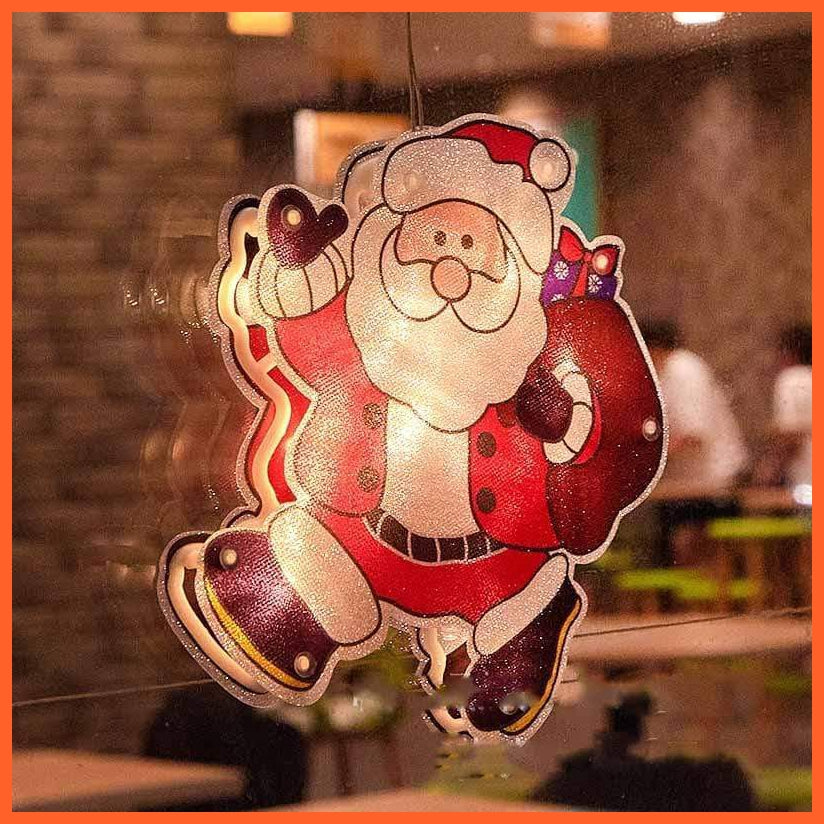 Outdoor Christmas Silhouette Lights | Led Christmas Tree Window Curtain Lights With Suction Cup For Christmas Party | whatagift.com.au.