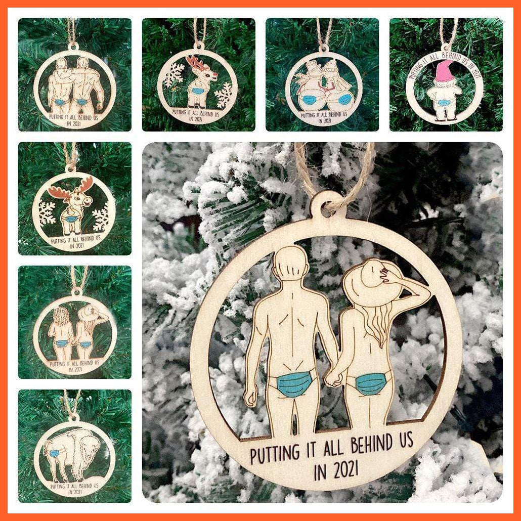 Christmas Decoration Wooden Hollowed-Out Lovers Snowman | whatagift.com.au.