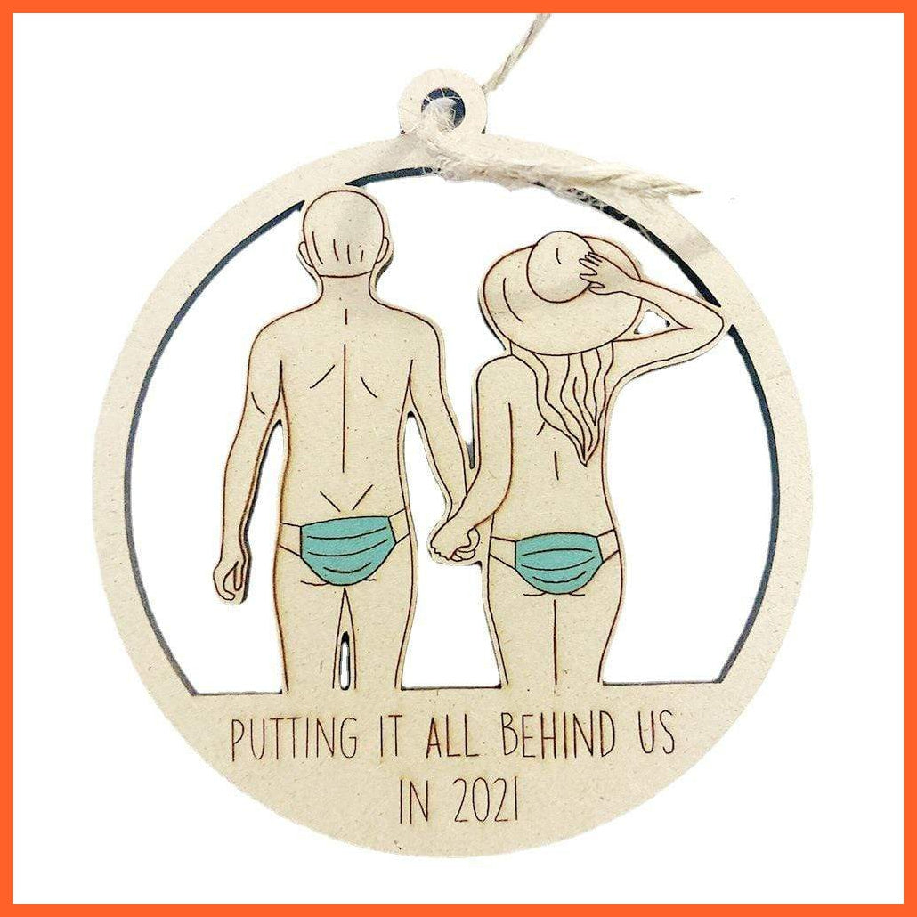 Christmas Decoration Wooden Hollowed-Out Lovers Snowman | whatagift.com.au.