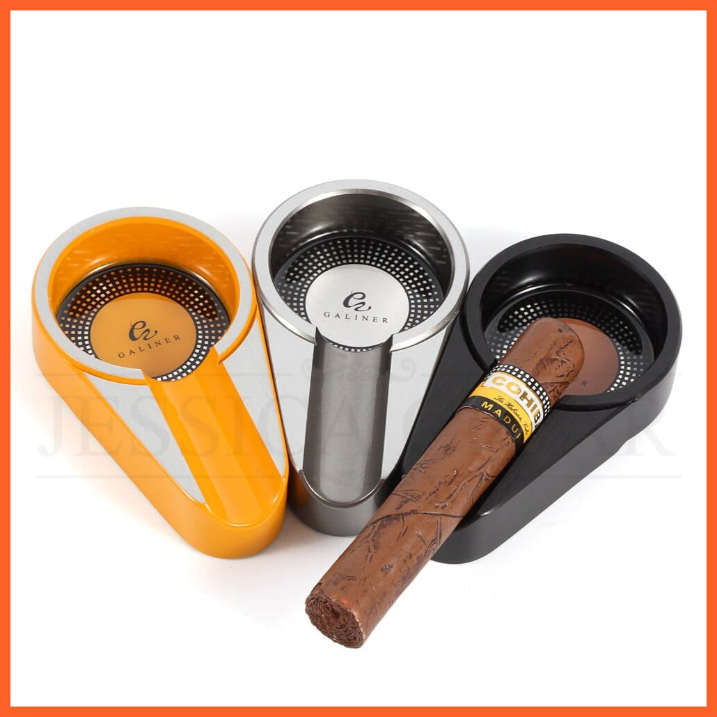 Mini Metal Pocket Cigar Ashtray Portable Travel | Cigarette Ashtrays Outdoor Cigar Holder Fit Cigar | whatagift.com.au.