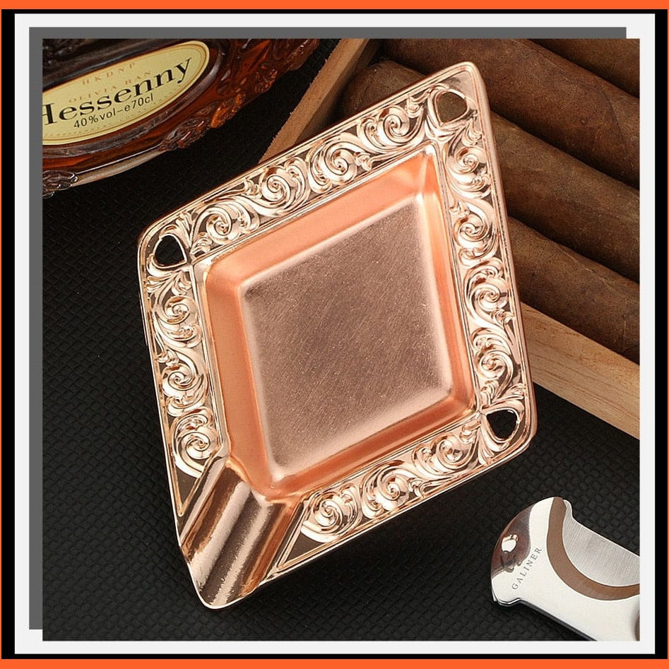 Metal House Ashtray | Outdoor Travel Cigar Ashtray Home Pocket 1 Cigar Holder Ash Tray For Cigars Smoking | whatagift.com.au.