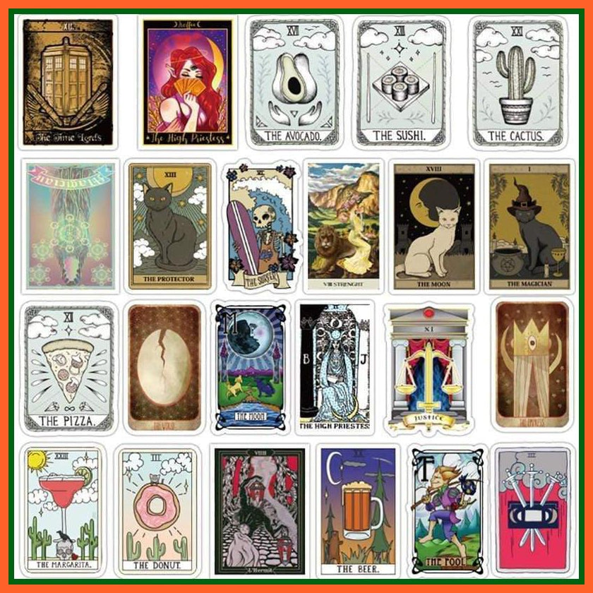 Tarot Card 50 Popular Cards Special Stickers Collection | whatagift.com.au.