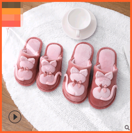 Cute Velvet Cartoon Winter Warm Slippers | whatagift.com.au.
