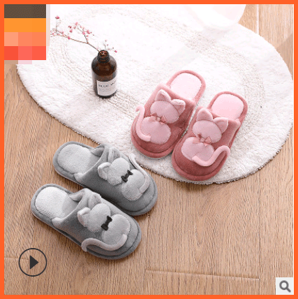 Cute Velvet Cartoon Winter Warm Slippers | whatagift.com.au.